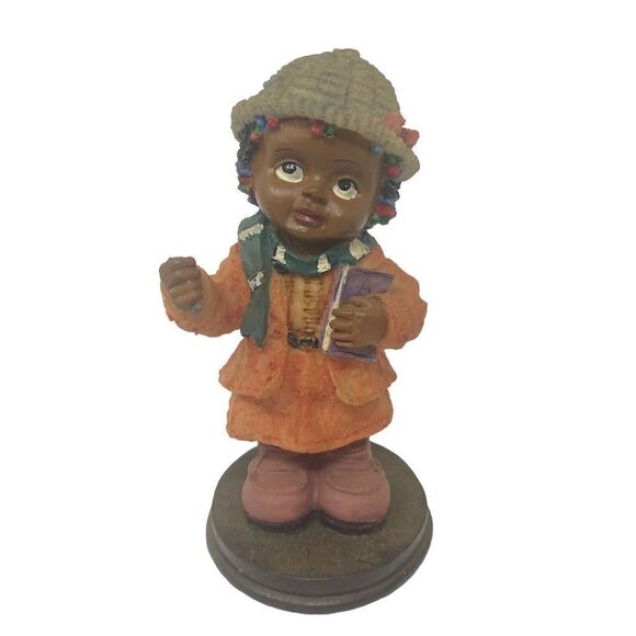 Vintage Lot 7 Black Americana Folk Art African American Figurine child Boy Girl - Picture 10 of 15
